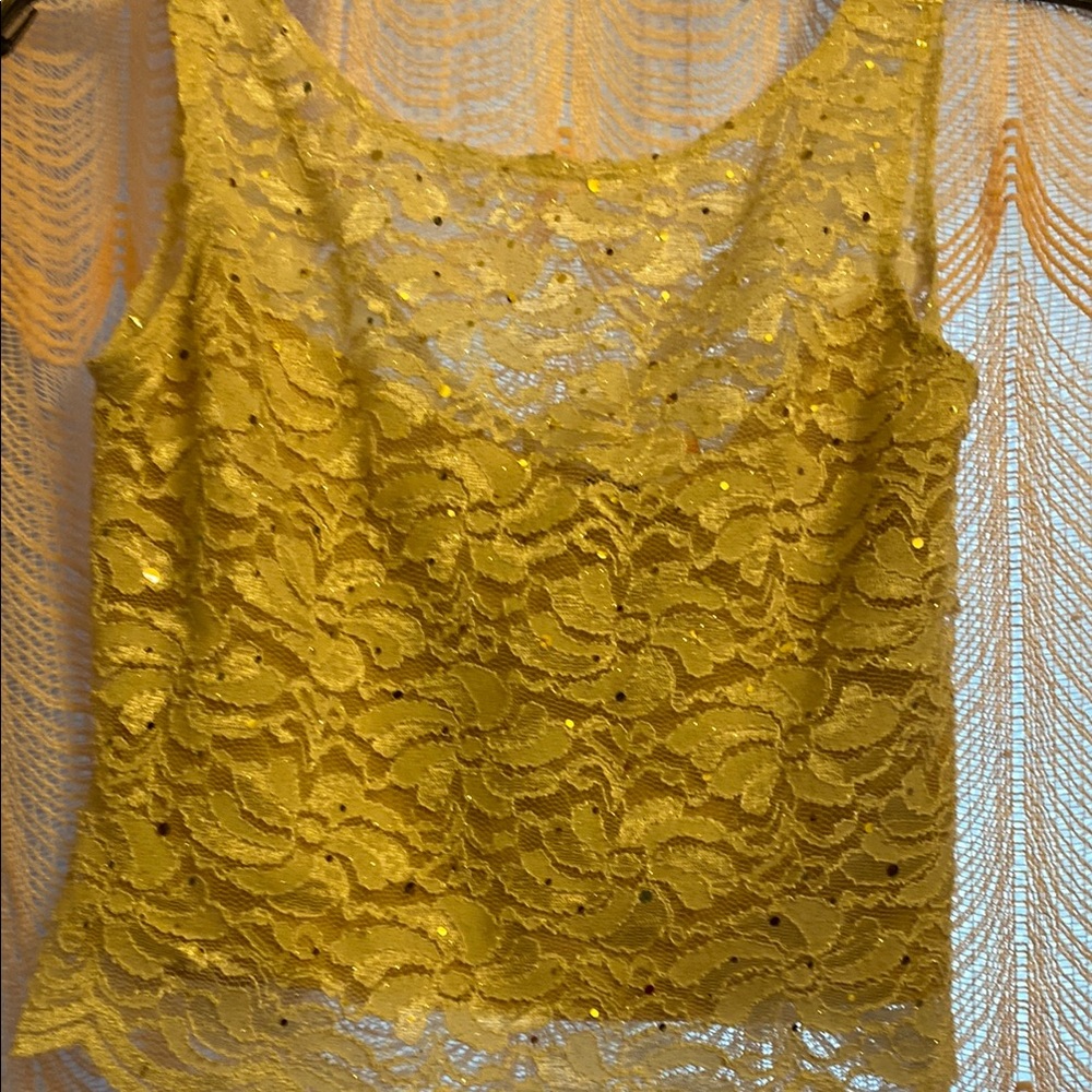 Jump Gold Sequin Embellished Tank Top